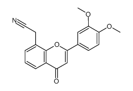 2-(2-(3,4-dimethoxyphenyl)-4-oxo-4H-chromen-8-yl)acetonitrile结构式