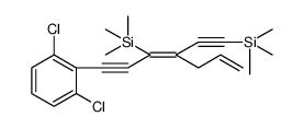 Benzene, 1,3-dichloro-2-[(3Z)-3-(trimethylsilyl)-4-[2-(trimethylsilyl)ethynyl]-3,6-heptadien-1-yn-1-yl]结构式