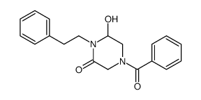 4-benzoyl-6-hydroxy-1-(2-phenylethyl)piperazin-2-one结构式