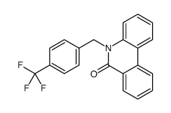5-[[4-(trifluoromethyl)phenyl]methyl]phenanthridin-6-one结构式