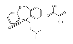 2-(11-cyano-6H-benzo[c][1]benzothiepin-11-yl)ethyl-dimethylazanium,2-hydroxy-2-oxoacetate Structure