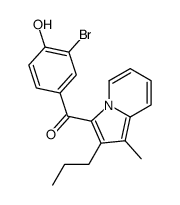 (3-bromo-4-hydroxyphenyl)-(1-methyl-2-propylindolizin-3-yl)methanone Structure