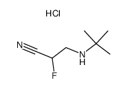 3-tert-Butylamino-2-fluoro-propionitrile; hydrochloride Structure