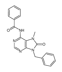 N6-benzoyl-9-benzyl-7,8-dihydro-7-methyl-8-oxoadenine Structure