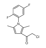 Ethanone, 2-chloro-1-[1-(2,5-difluorophenyl)-2,5-dimethyl-1H-pyrrol-3-yl]结构式