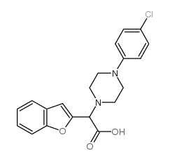 BENZOFURAN-2-YL-[4-(4-CHLORO-PHENYL)-PIPERAZIN-1-YL]-ACETIC ACID Structure