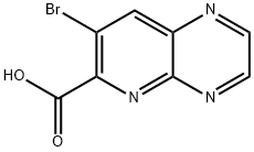 7-bromopyrido[2,3-b]pyrazine-6-carboxylic acid Structure