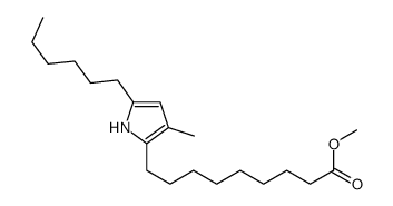 methyl 9-(5-hexyl-3-methyl-1H-pyrrol-2-yl)nonanoate结构式