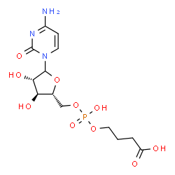 2(1H)-Pyrimidinone, 4-amino-1-(5-O-((3-carboxypropoxy)hydroxyphosphiny l)-beta-D-arabinofuranosyl)- picture