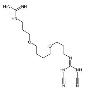 1,3-dicyano-2-[3-[4-[3-(diaminomethylideneamino)propoxy]butoxy]propyl]guanidine Structure