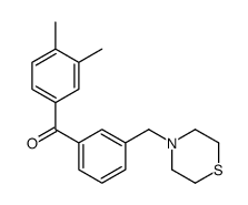 3,4-DIMETHYL-3'-THIOMORPHOLINOMETHYL BENZOPHENONE structure