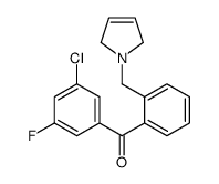 3-CHLORO-5-FLUORO-2'-(3-PYRROLINOMETHYL) BENZOPHENONE Structure