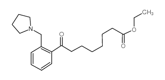 ETHYL 8-OXO-8-[2-(PYRROLIDINOMETHYL)PHENYL]OCTANOATE结构式