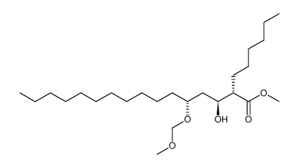 methyl (2S,3S,5R)-2-hexyl-3-hydroxy-5-(methoxymethoxy)hexadecanoate结构式