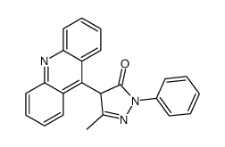 4-acridin-9-yl-5-methyl-2-phenyl-4H-pyrazol-3-one结构式
