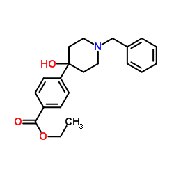 Ethyl 4-(1-benzyl-4-hydroxy-4-piperidinyl)benzoate结构式