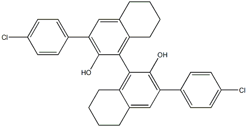 (R)-3,3'-Bis(4-chlorophenyl)-5,5',6,6',7,7',8,8'-octahydro-[1,1'-binaphthalene]-2,2'-diol Structure