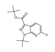 1-tert-butyl-6-fluoro-1H-pyrazolo[3,4-b]pyridine-3-carboxylic acid tert-butyl ester结构式