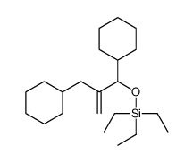 [1-cyclohexyl-2-(cyclohexylmethyl)prop-2-enoxy]-triethylsilane结构式