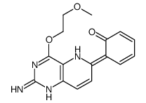 6-[2-amino-4-(2-methoxyethoxy)-5H-pyrido[3,2-d]pyrimidin-6-ylidene]cyclohexa-2,4-dien-1-one结构式