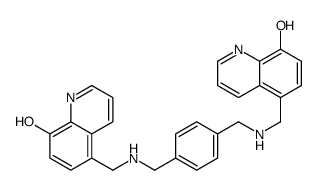 5-[[[4-[[(8-hydroxyquinolin-5-yl)methylamino]methyl]phenyl]methylamino]methyl]quinolin-8-ol Structure