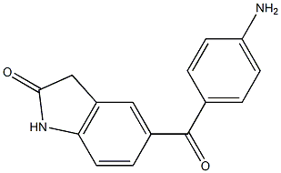 5-(4-aminobenzoyl)-1,3-dihydro-2H-Indol-2-one结构式