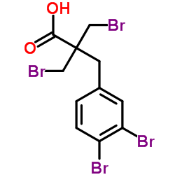 3-Bromo-2-(bromomethyl)-2-(3,4-dibromobenzyl)propanoic acid结构式