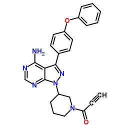 1-{3-[4-Amino-3-(4-phenoxyphenyl)-1H-pyrazolo[3,4-d]pyrimidin-1-yl]-1-piperidinyl}-2-propyn-1-one结构式