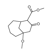 1-Methoxy-8-oxo-bicyclo[4.3.1]decane-7-carboxylic acid methyl ester结构式