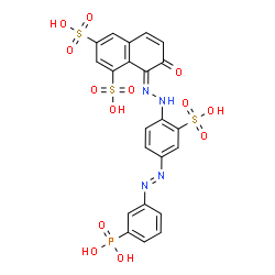 7-hydroxy-8-[[4-[(3-phosphonophenyl)azo]-2-sulphophenyl]azo]naphthalene-1,3-disulphonic acid Structure