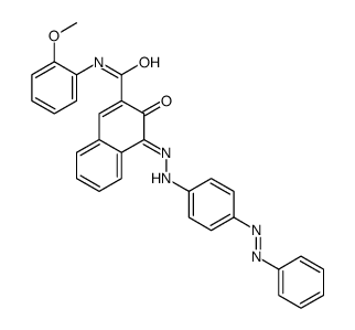 N-(o-anisyl)-3-hydroxy-4-[[4-(phenylazo)phenyl]azo]naphthalene-2-carboxamide结构式