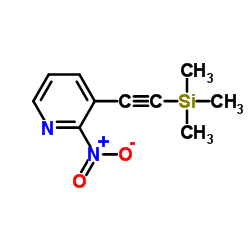 2-Nitro-3-[(trimethylsilyl)ethynyl]pyridine结构式