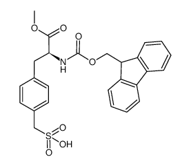 N-(fluorenyl-9-methoxycarbonyl)-L-(p-sulfomethyl)phenylalanine methyl ester Structure