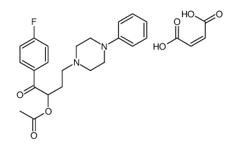 (Z)-but-2-enedioic acid,[1-(4-fluorophenyl)-1-oxo-4-(4-phenylpiperazin-1-yl)butan-2-yl] acetate结构式