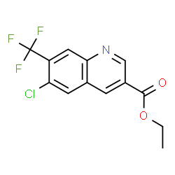 6-CHLORO-7-TRIFLUOROMETHYL-QUINOLINE-3-CARBOXYLIC ACID ETHYL ESTER Structure