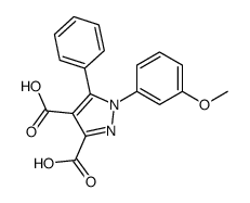 1-(3-methoxyphenyl)-5-phenylpyrazole-3,4-dicarboxylic acid结构式