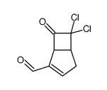 7,7-dichloro-6-oxobicyclo[3.2.0]hept-3-ene-4-carbaldehyde结构式