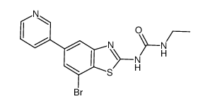1-(7-bromo-5-pyridin-3-yl-benzothiazol-2-yl)-3-ethylurea结构式