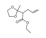 ethyl 2-(2-methyl[1,3]dioxolan-2-yl)-pent-4-enoate Structure