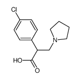 2-(4-chlorophenyl)-3-(pyrrolidin-1-yl)propanoic acid结构式