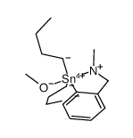 [2-(N,N-dimethylaminomethyl)phenyl]di-n-butyltin(IV) methoxide Structure