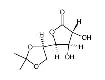 5,6-di-O-isopropylidene-D-glucono-1,4-lactone结构式