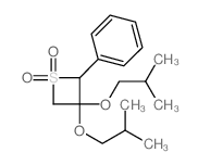 Thietane,3,3-bis(2-methylpropoxy)-2-phenyl-, 1,1-dioxide Structure
