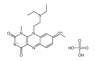 10-[2-(diethylamino)ethyl]-8-methoxy-1-methylbenzo[g]pteridin-10-ium-2,4-dione,hydrogen sulfate Structure