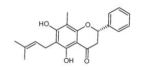 5,7-dihydroxy-8-methyl-6-prenylflavanone Structure