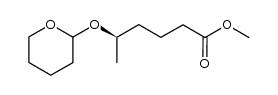 methyl 5(R)-(tetrahydropyranyloxy)-hexanoate结构式