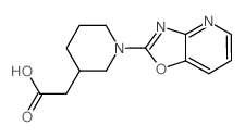 (1-[1,3]oxazolo[4,5-b]pyridin-2-ylpiperidin-3-yl)acetic acid结构式