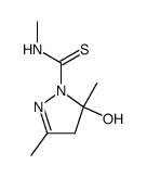 1H-Pyrazole-1-carbothioamide,4,5-dihydro-5-hydroxy-N,3,5-trimethyl-(9CI)结构式
