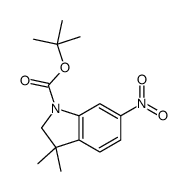 tert-butyl 3,3-dimethyl-6-nitro-2H-indole-1-carboxylate structure