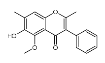 6-hydroxy-5-methoxy-2,7-dimethyl-3-phenyl-4H-1-benzopyran-4-one结构式